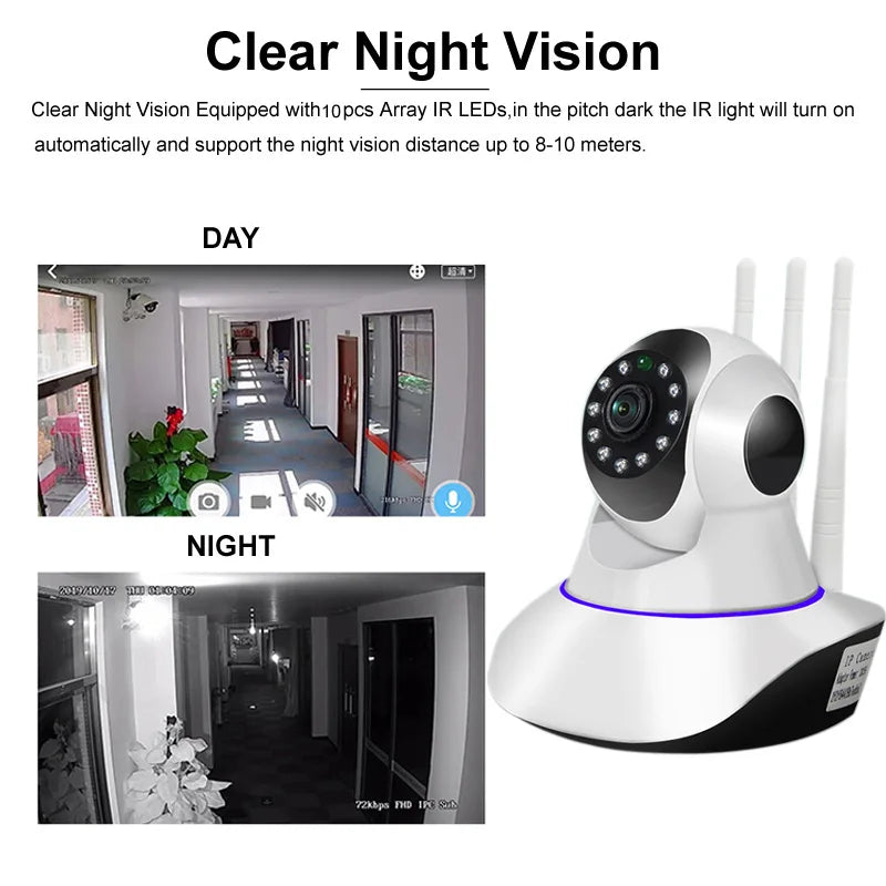 1080P WiFi Security Camera - Motion Detection & Night Vision