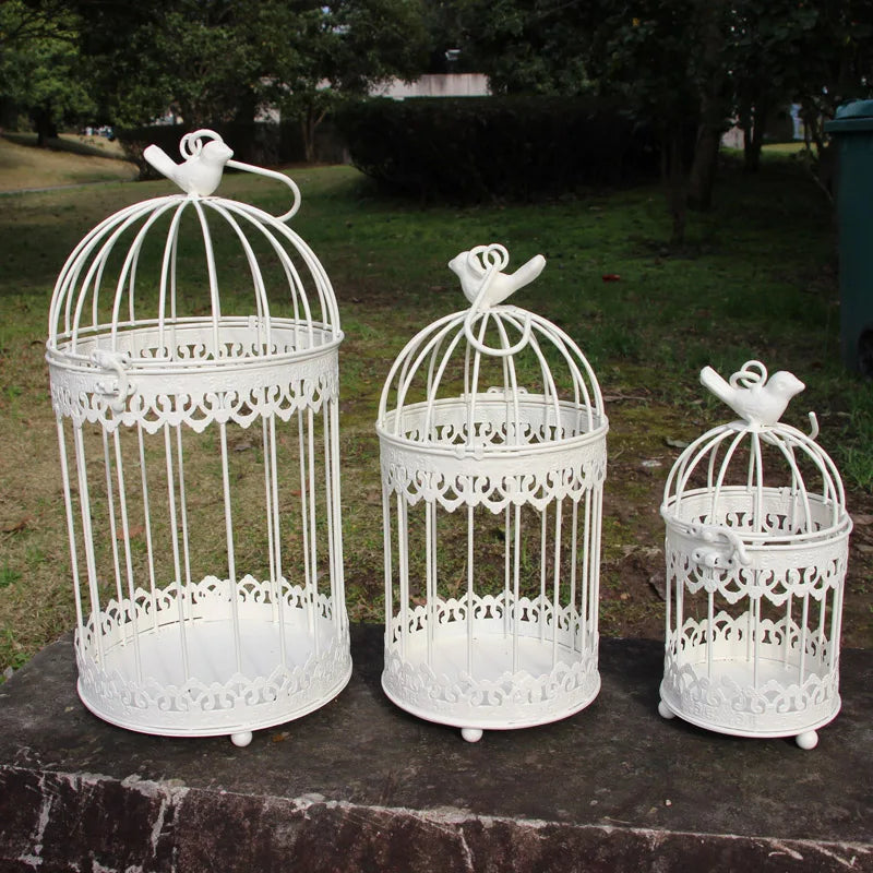 Metal Bird Cage Wedding Candle Holder