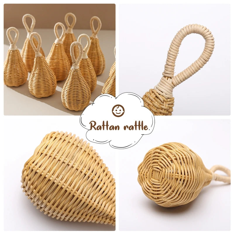 Handmade Rattan Kids Rattles