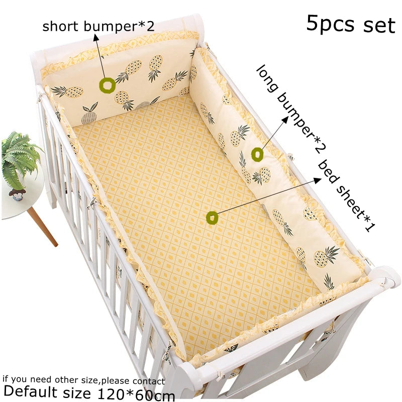 Cotton Crib Bumper Bedding Set