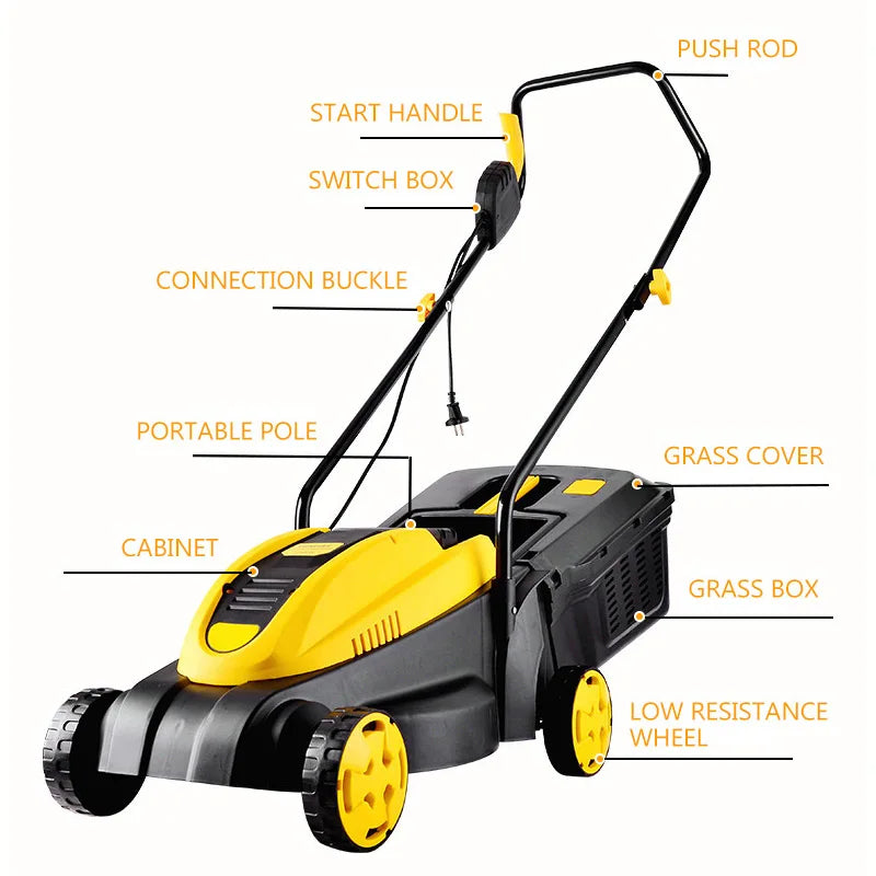 Electric Lawn Mower 1300W 3 Gears