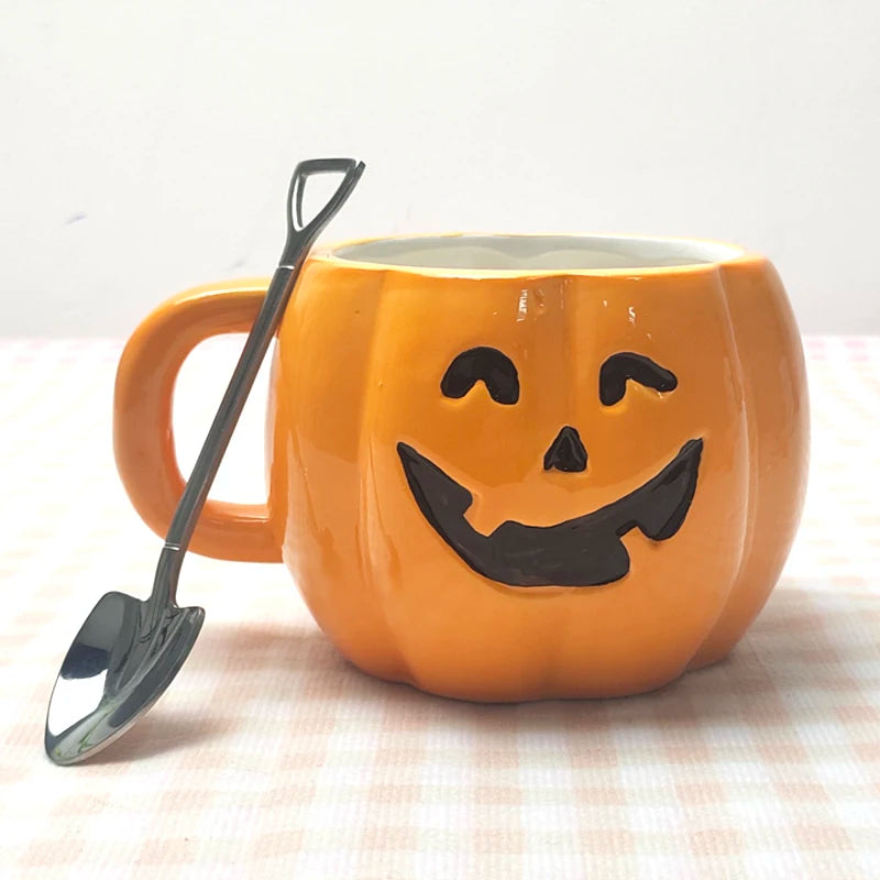 Funny Halloween Pumpkin Ceramic Mug