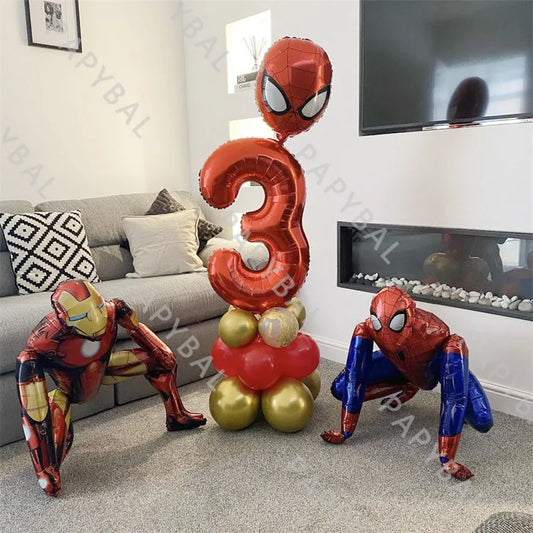 Marvel Spiderman Iron Man Foil Balloon Set