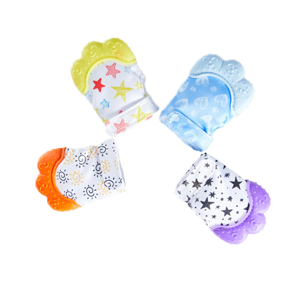 Silicone Teether Mitten Gloves for Babies