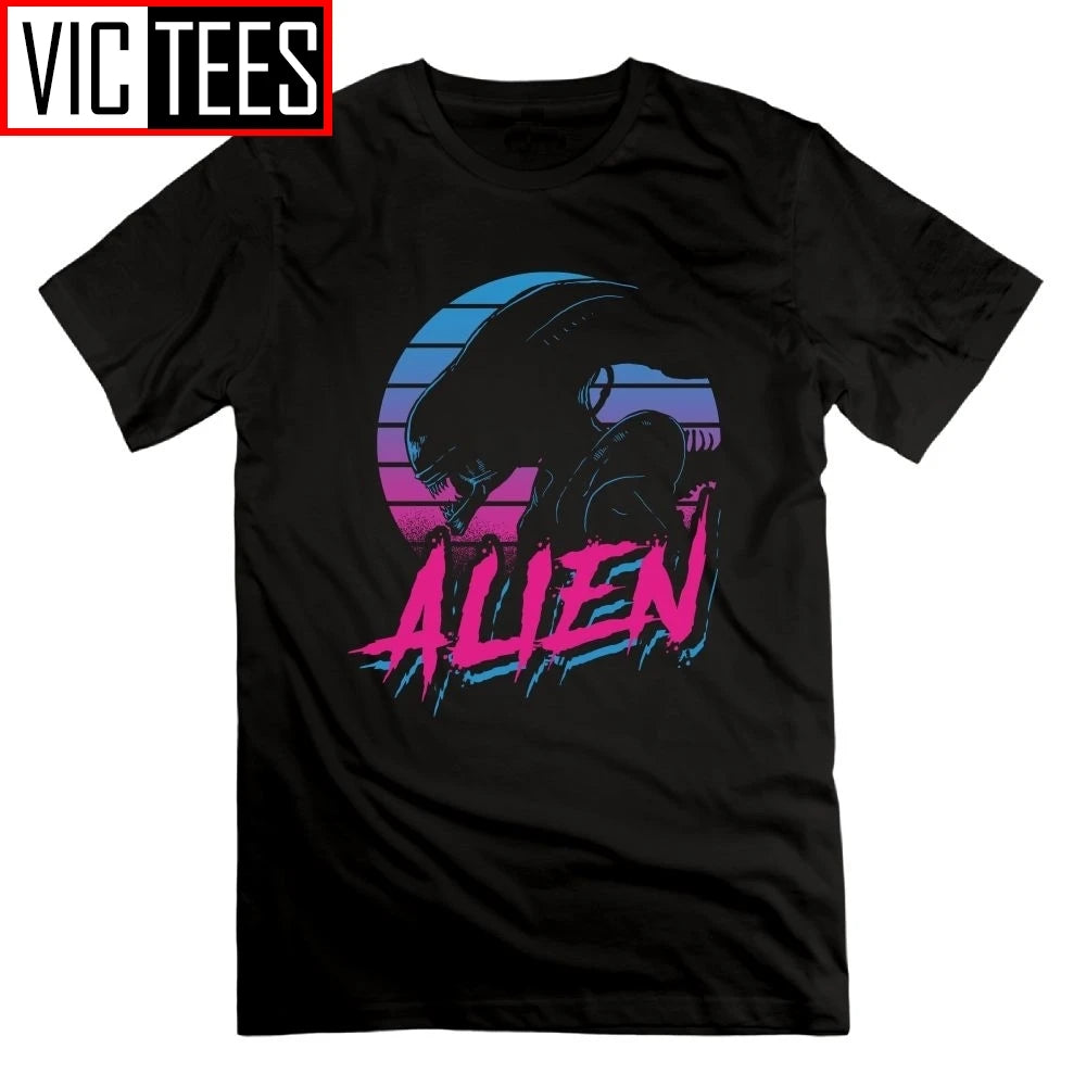 Alien Vaporwave Tee - Men's Alien vs Predator T-Shirt