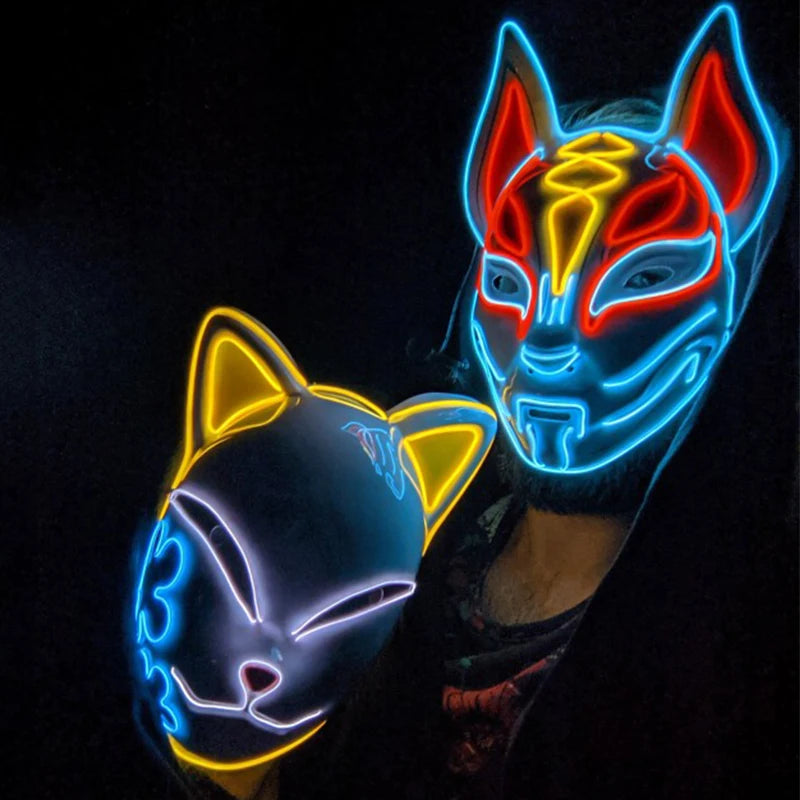 LED Neon Halloween Horror Mask