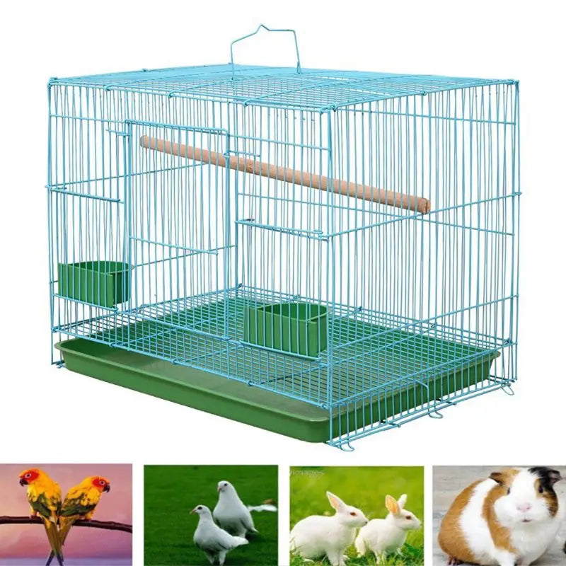 Small Bird Cage with 2 Feeders