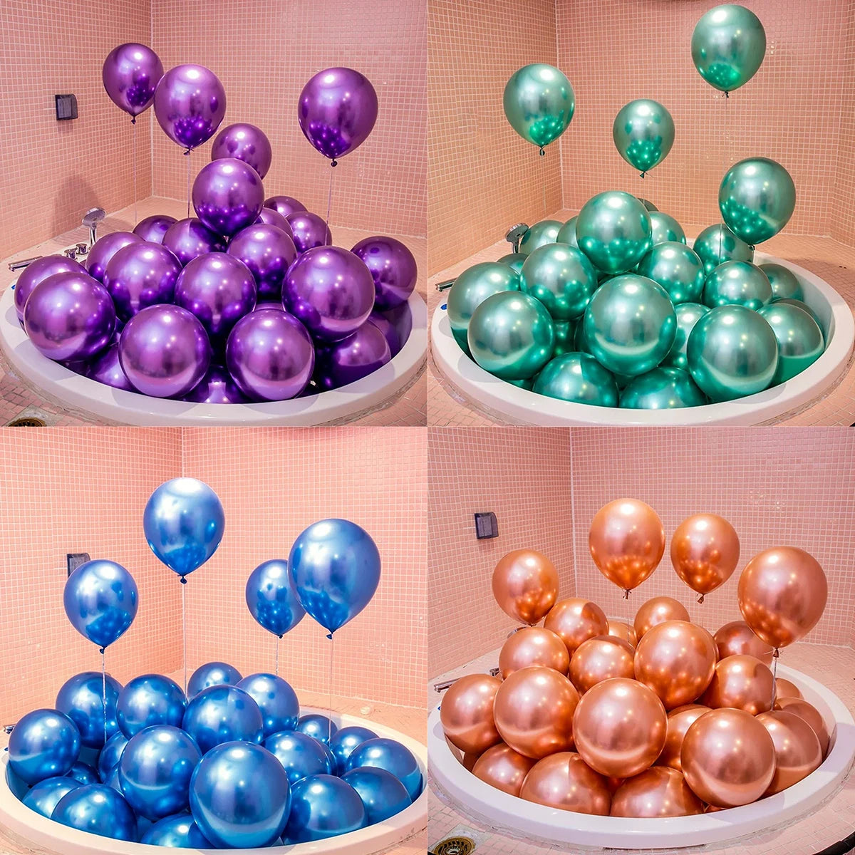 New Year Party Balloons - Gold Silver Confetti Mix