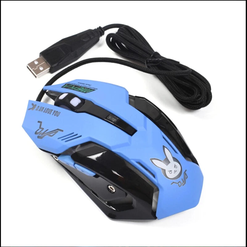 Silent Wired Computer Mouse LED