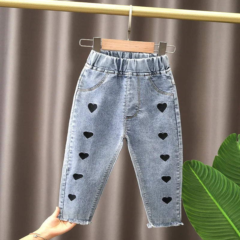 Girls' Spring Denim Pants