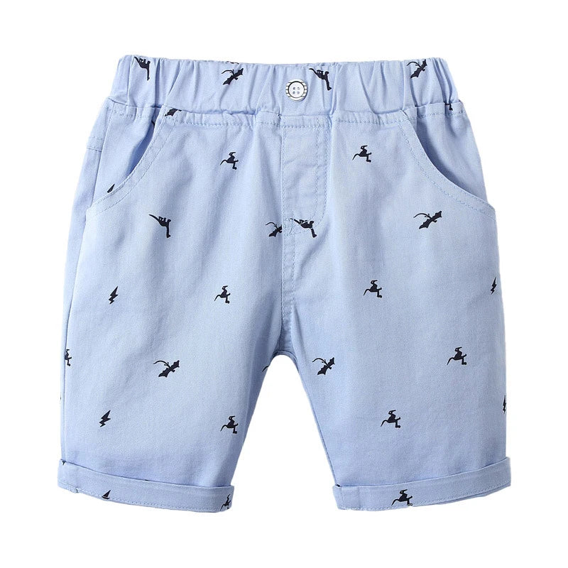 Boys Cartoon Print Summer Shorts