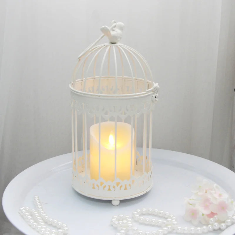 Metal Bird Cage Wedding Candle Holder