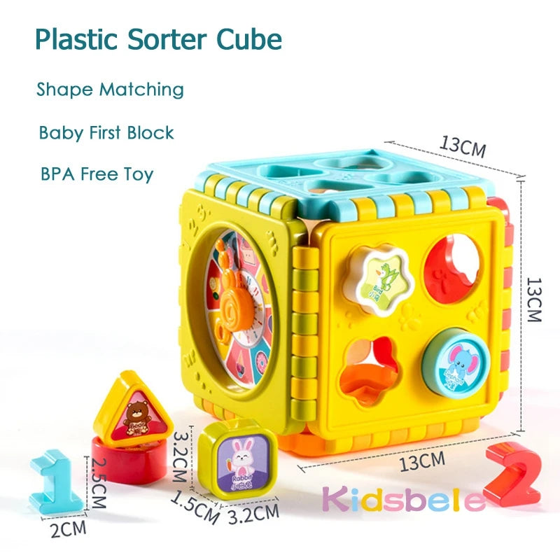 Colorful Shape Sorting Cube Toy