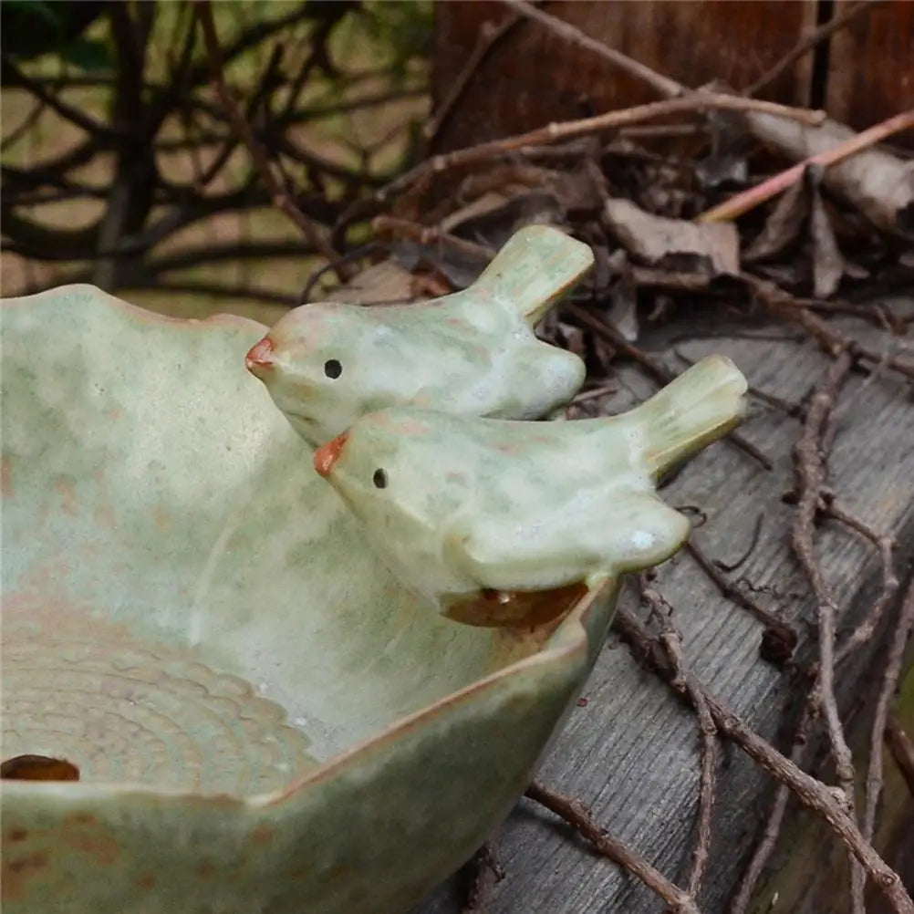 Ceramic Bird Bath Feeder