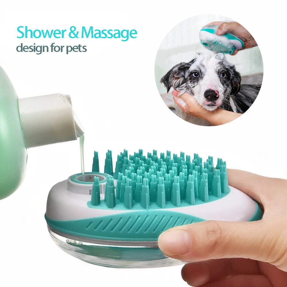 2-in-1 Pet Bath Brush & Grooming Comb