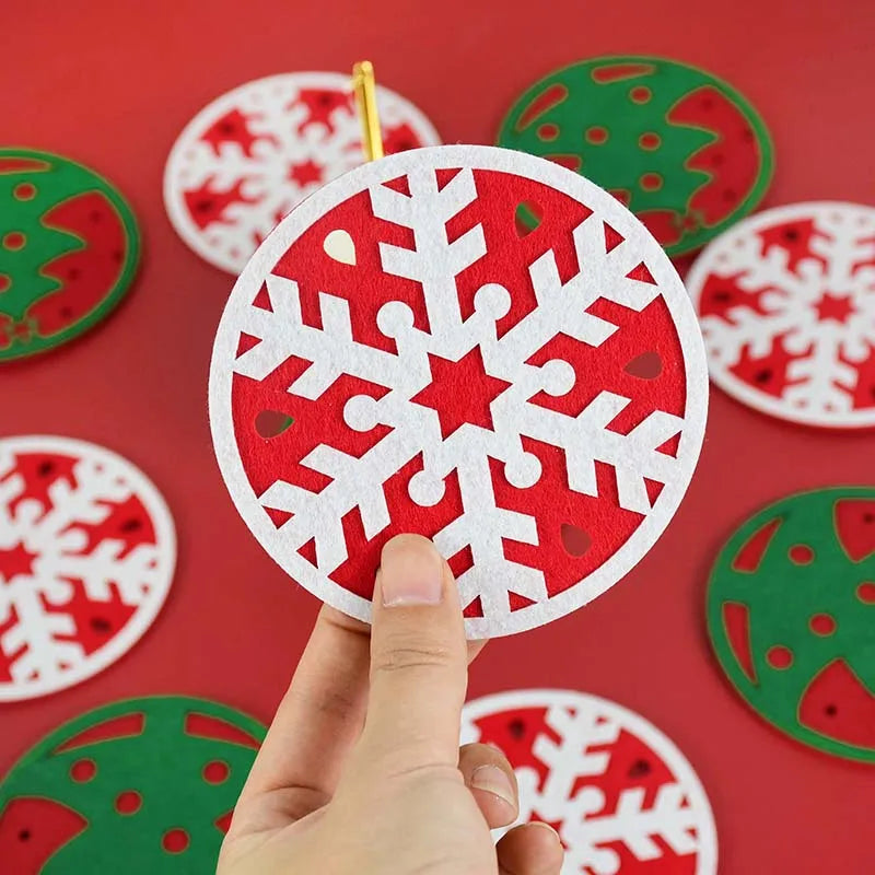 Christmas Snowflake Cup Mat Coasters Set