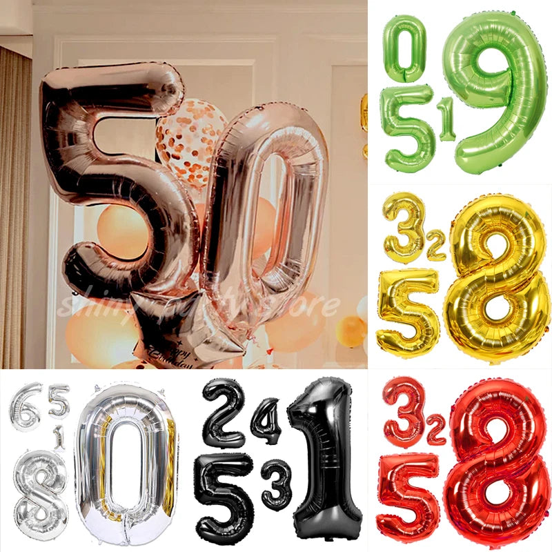 Rose Gold 40-Inch Number Balloon