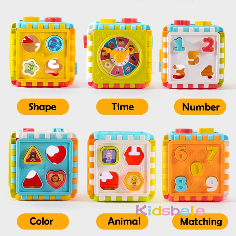 Colorful Shape Sorting Cube Toy