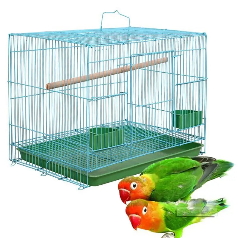 Small Bird Cage with 2 Feeders