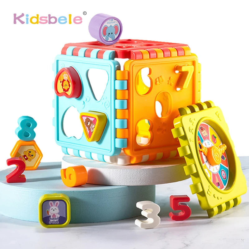 Colorful Shape Sorting Cube Toy