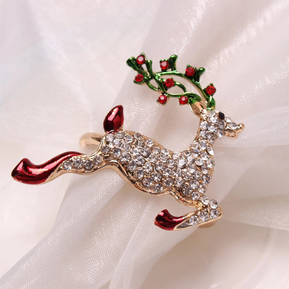 Christmas Tree Napkin Rings Set