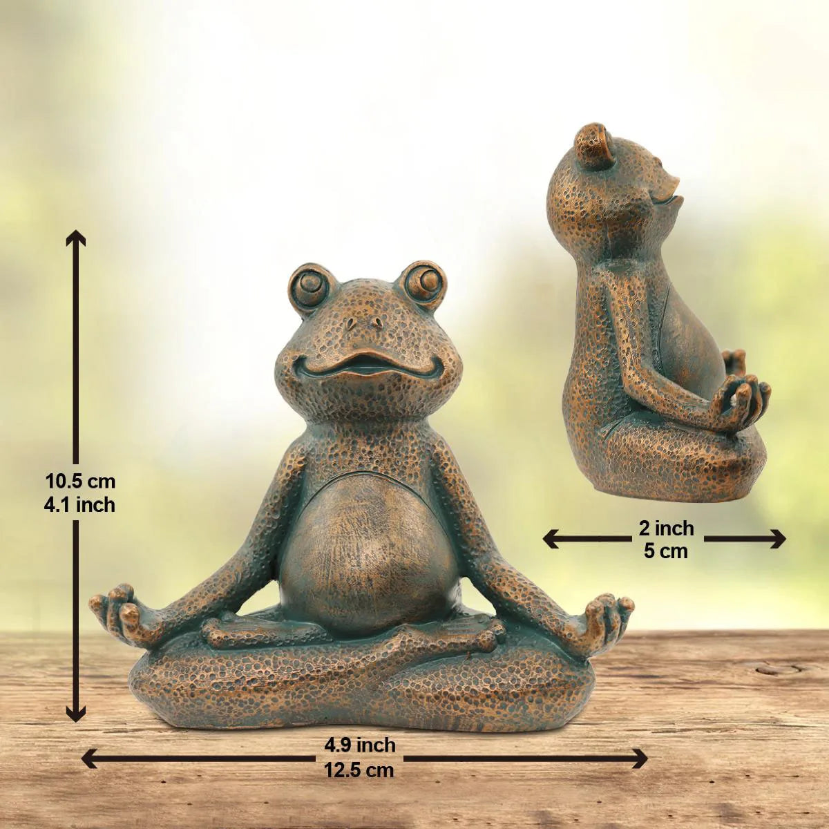 Mini Meditating Frog Garden Statue