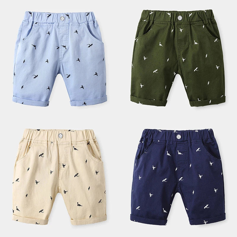 Boys Cartoon Print Summer Shorts