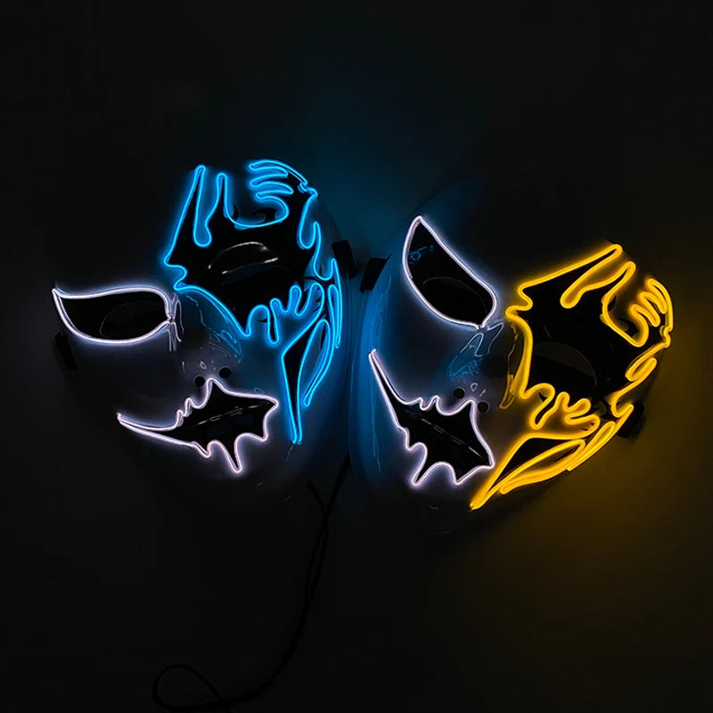 Neon Light LED Halloween Mask