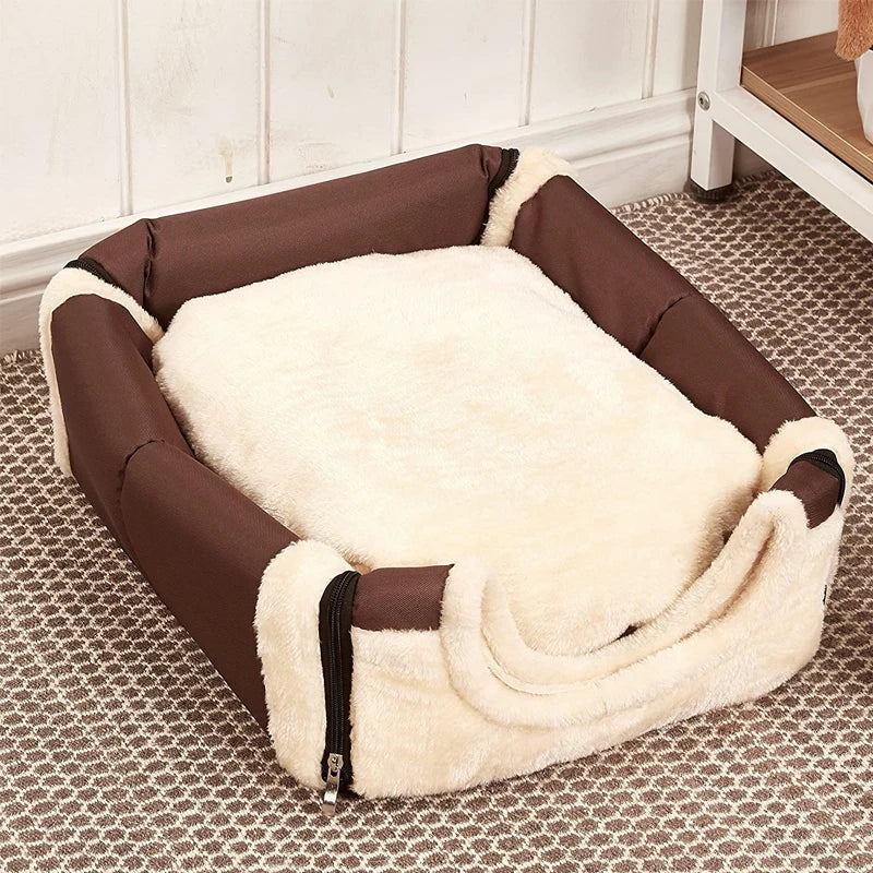 Cozy Dog Cave Bed with Plush Cushion