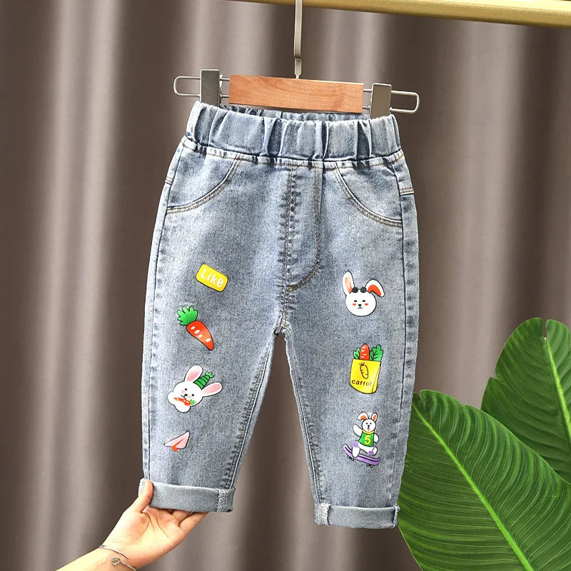 Girls' Spring Denim Pants