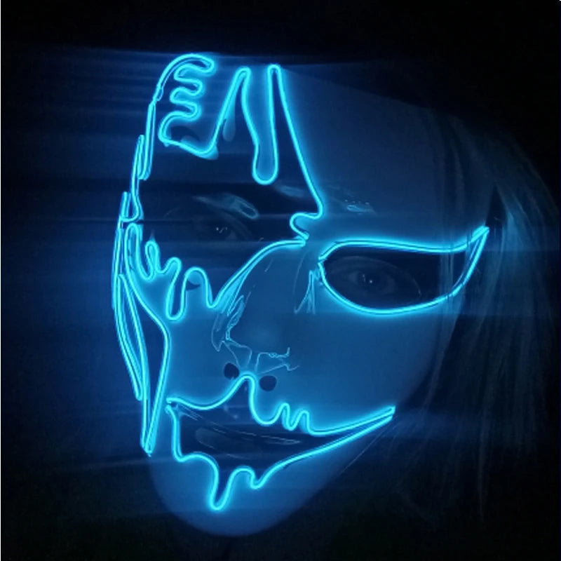 Neon Light LED Halloween Mask