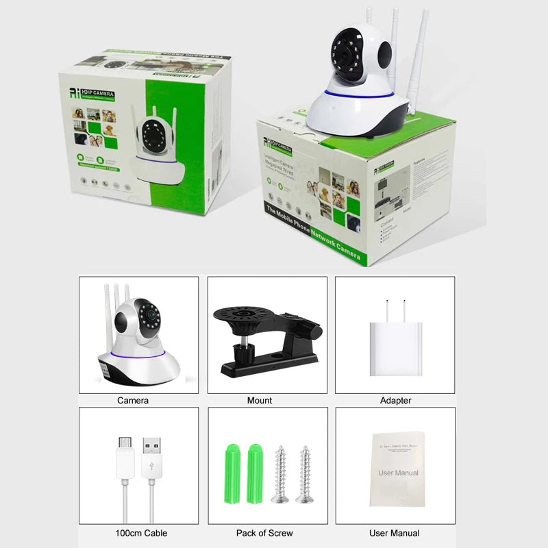 1080P WiFi Security Camera - Motion Detection & Night Vision