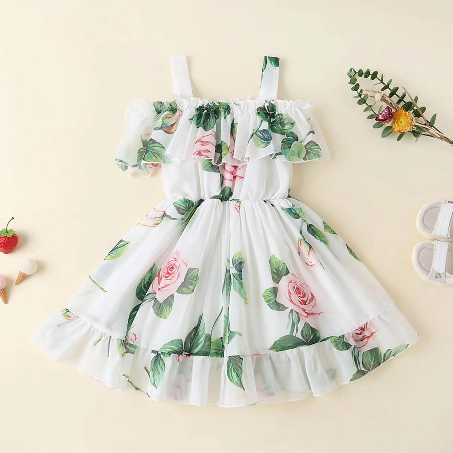 Korean Girls Summer Princess Dress 1-6Y