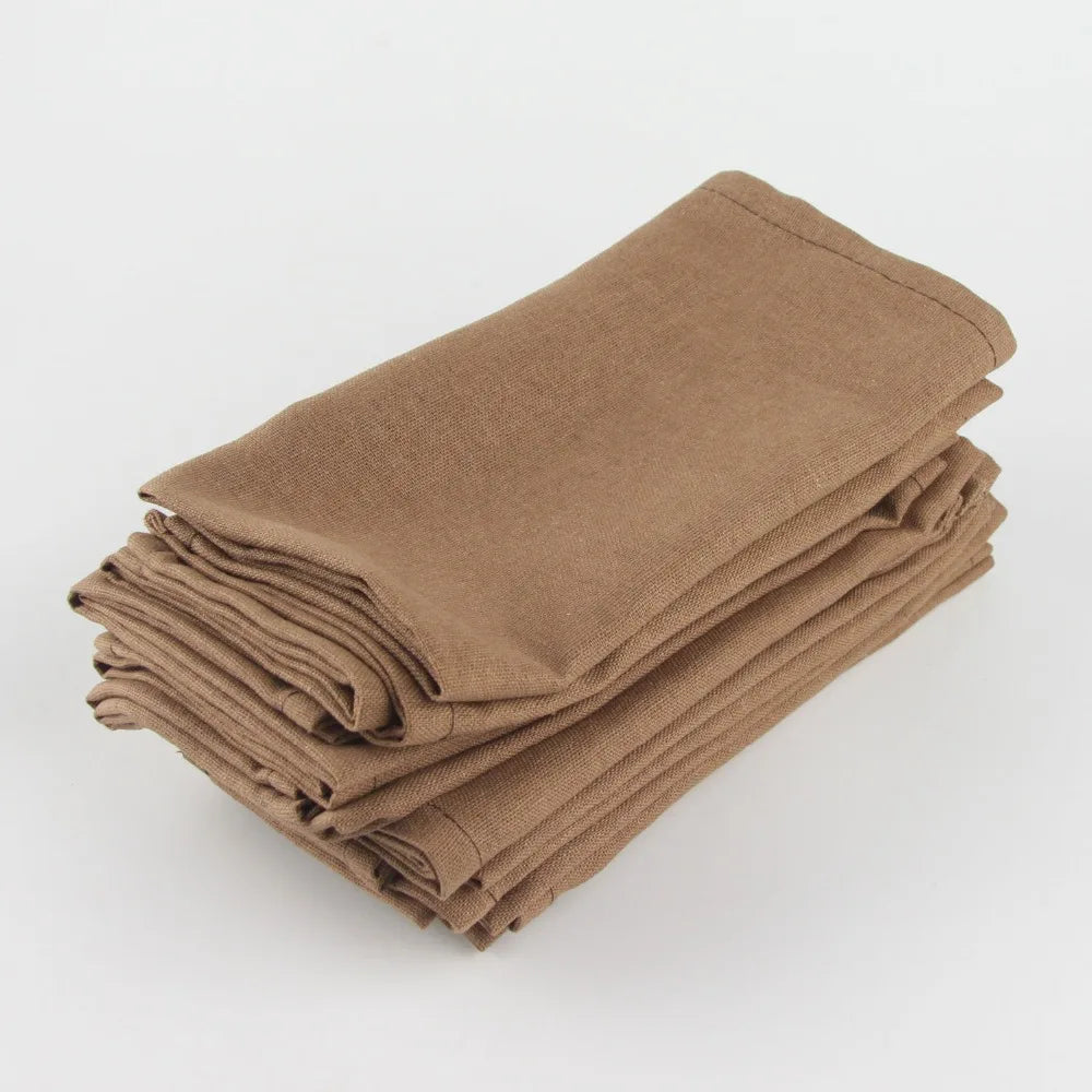 12-Piece Cotton Linen Napkins Set