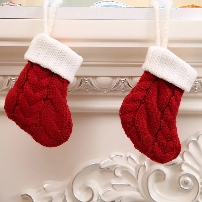 Christmas Knit Socks Cutlery Holders 8pcs