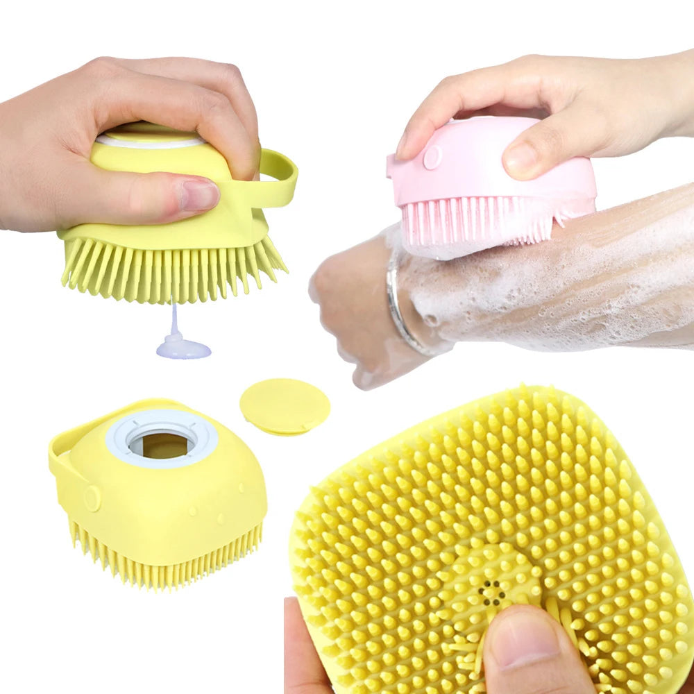 2-in-1 Pet Bath Brush & Grooming Comb