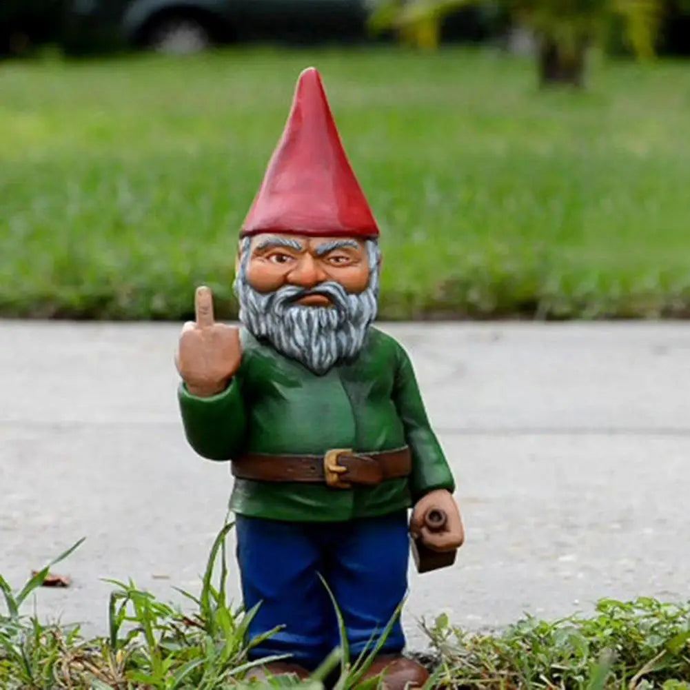 Funny Middle Finger Garden Gnome