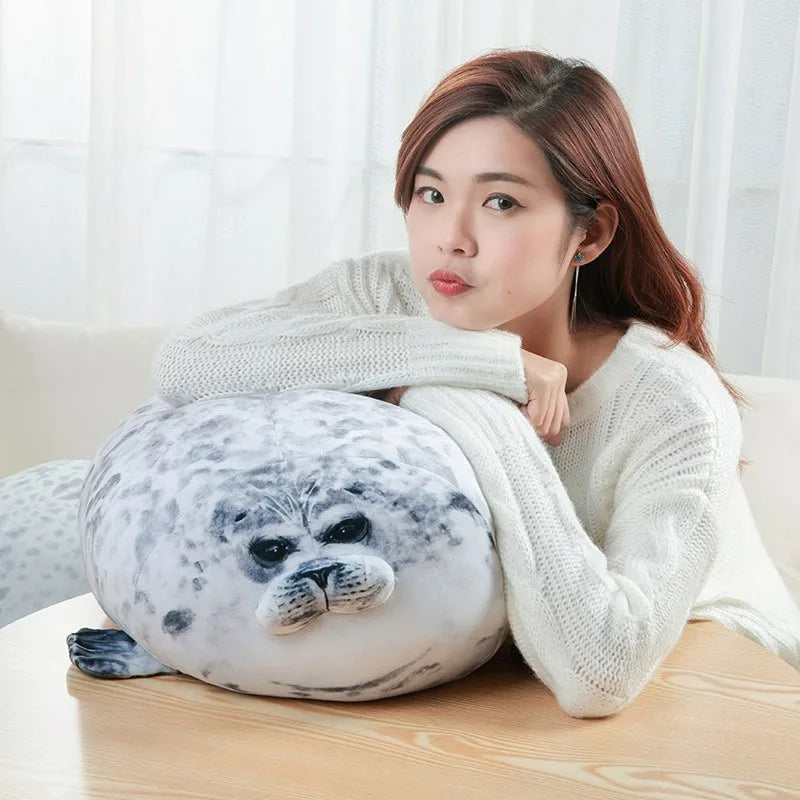 Angry Blob Seal Plush Pillow