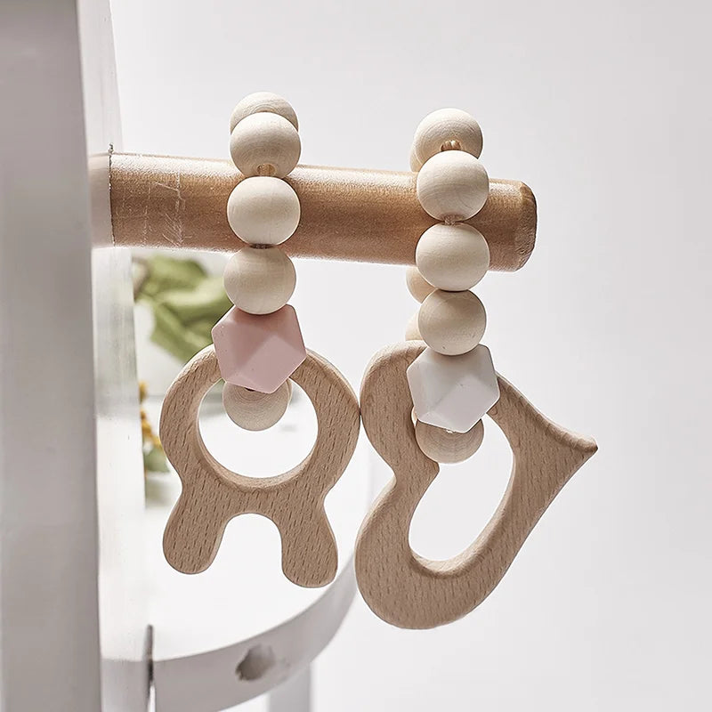 Wooden Beech Bear Baby Teether