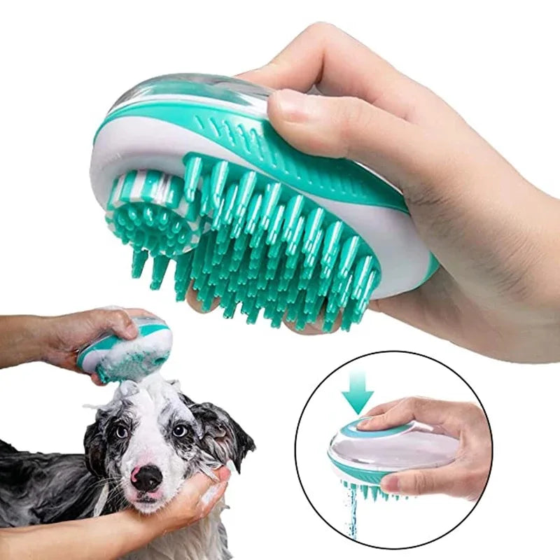 2-in-1 Pet Bath Brush & Grooming Comb