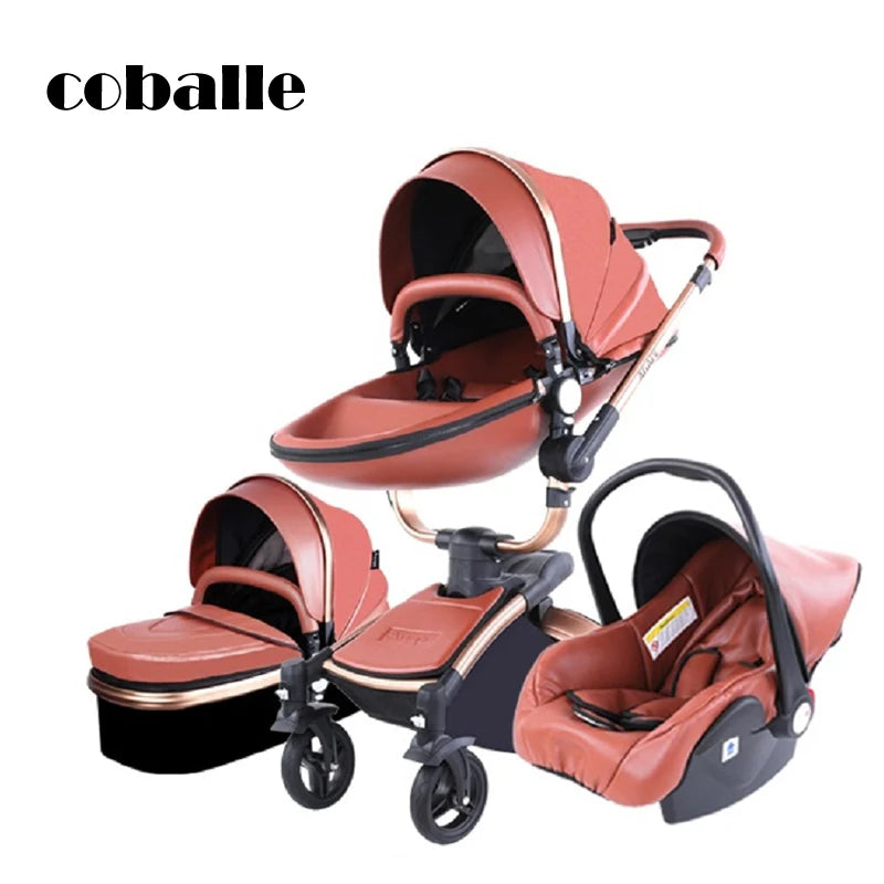 3-in-1 High Landscape Baby Stroller