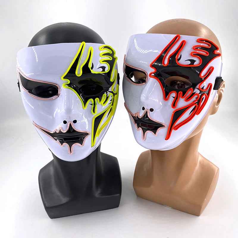 Neon Light LED Halloween Mask