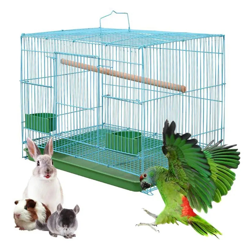 Small Bird Cage with 2 Feeders