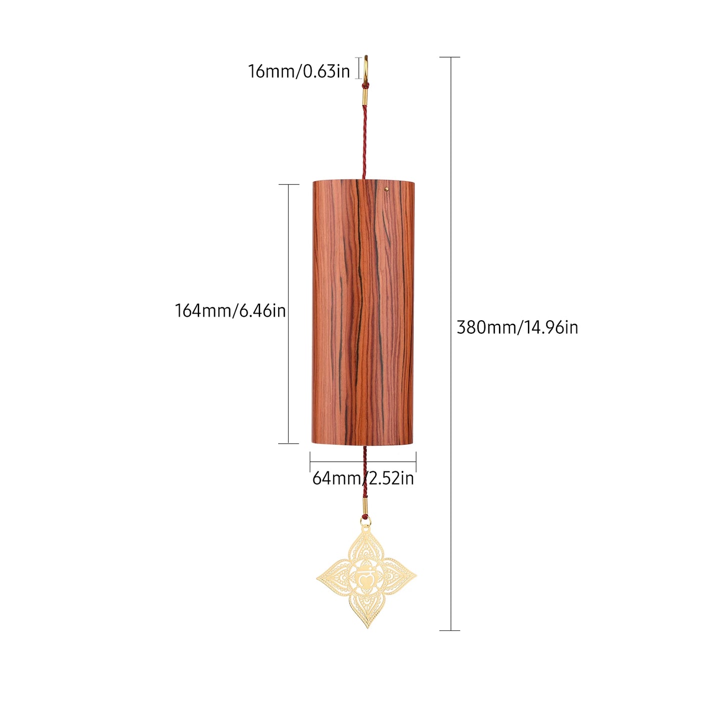 Natural Bamboo Chakra Wind Chimes for Zen Meditation