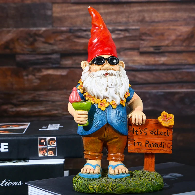 Cute Resin Zen Garden Gnome Statue