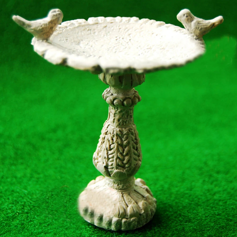 Mini Garden Decor Bird Bath Fountain 1:12 Dollhouse