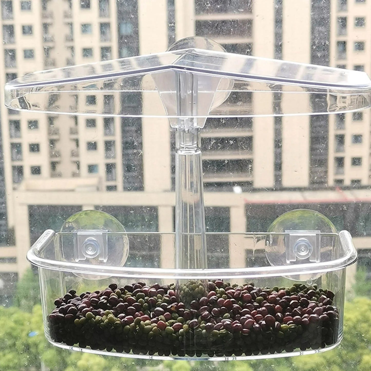 Transparent Window Bird Feeder - Birdhouse With Suction Cups