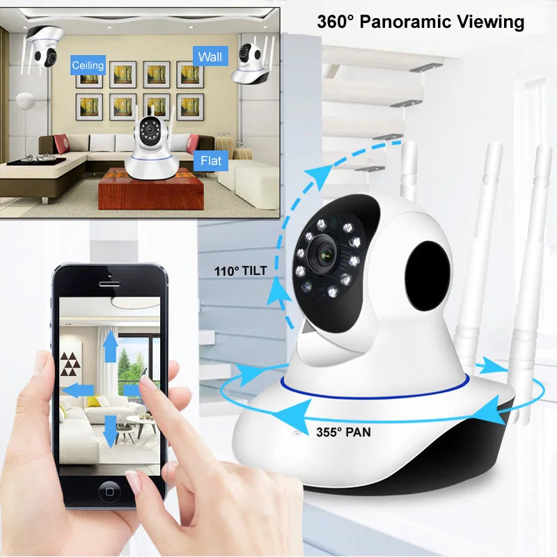 1080P WiFi Security Camera - Motion Detection & Night Vision