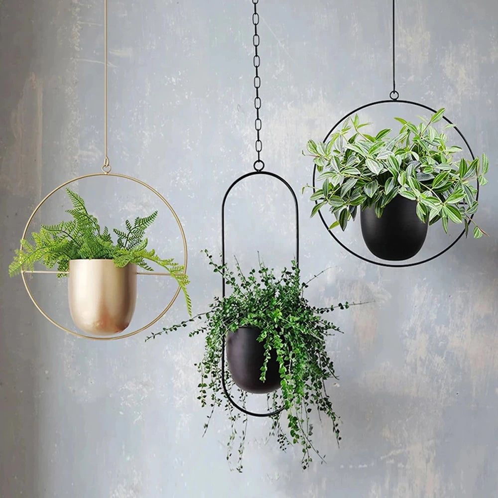 Nordic Metal Hanging Flower Pot