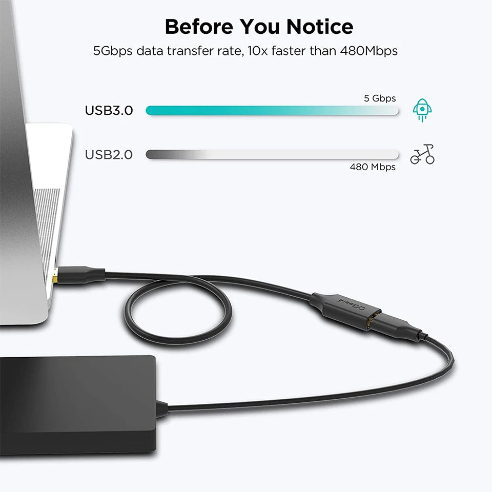 QGeeM USB 3.0 Extension Cable